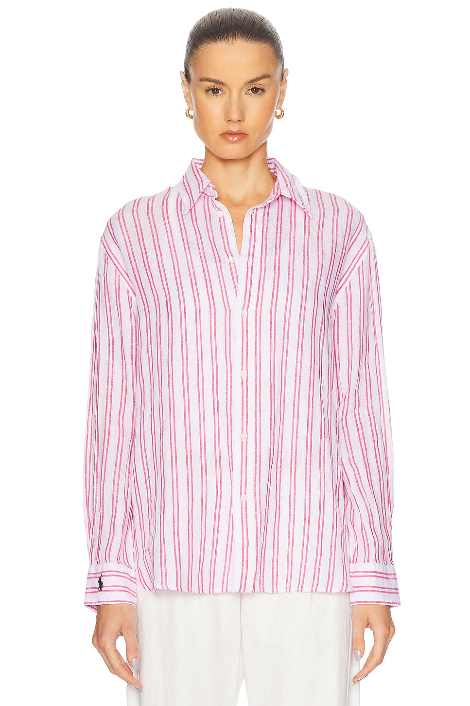 Long Sleeve Button Up Sport Top