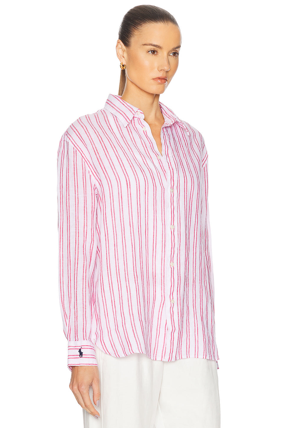 Long Sleeve Button Up Sport Top