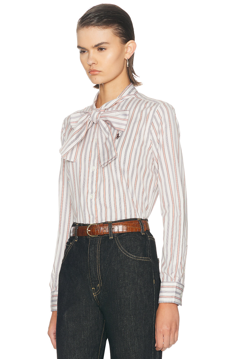 Long Sleeve Tie Collared Shirt
