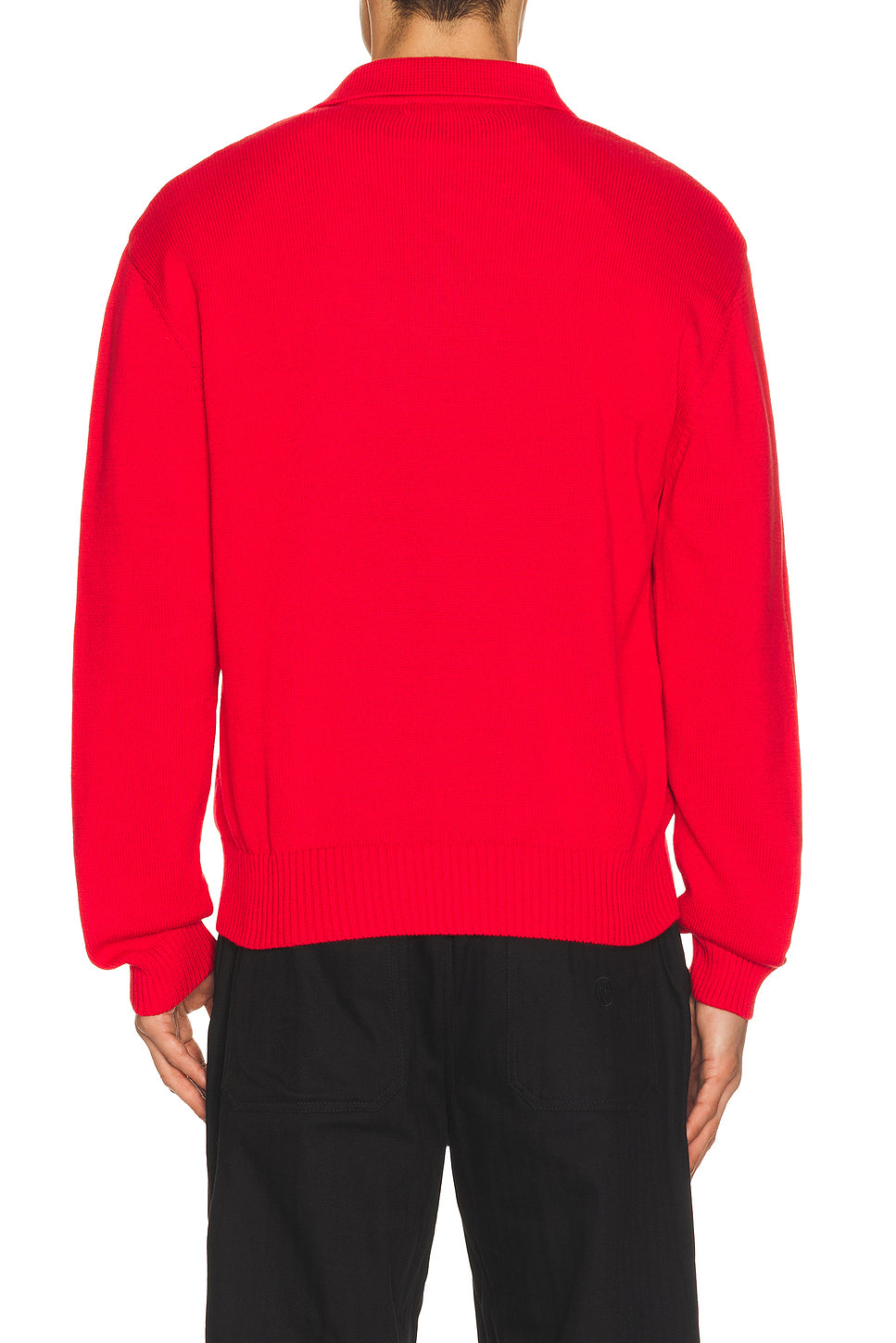 Cotton Long Sleeve Knit Polo
