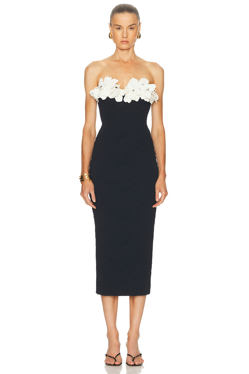 Breeze Jacquard Colorblock Midi Dress