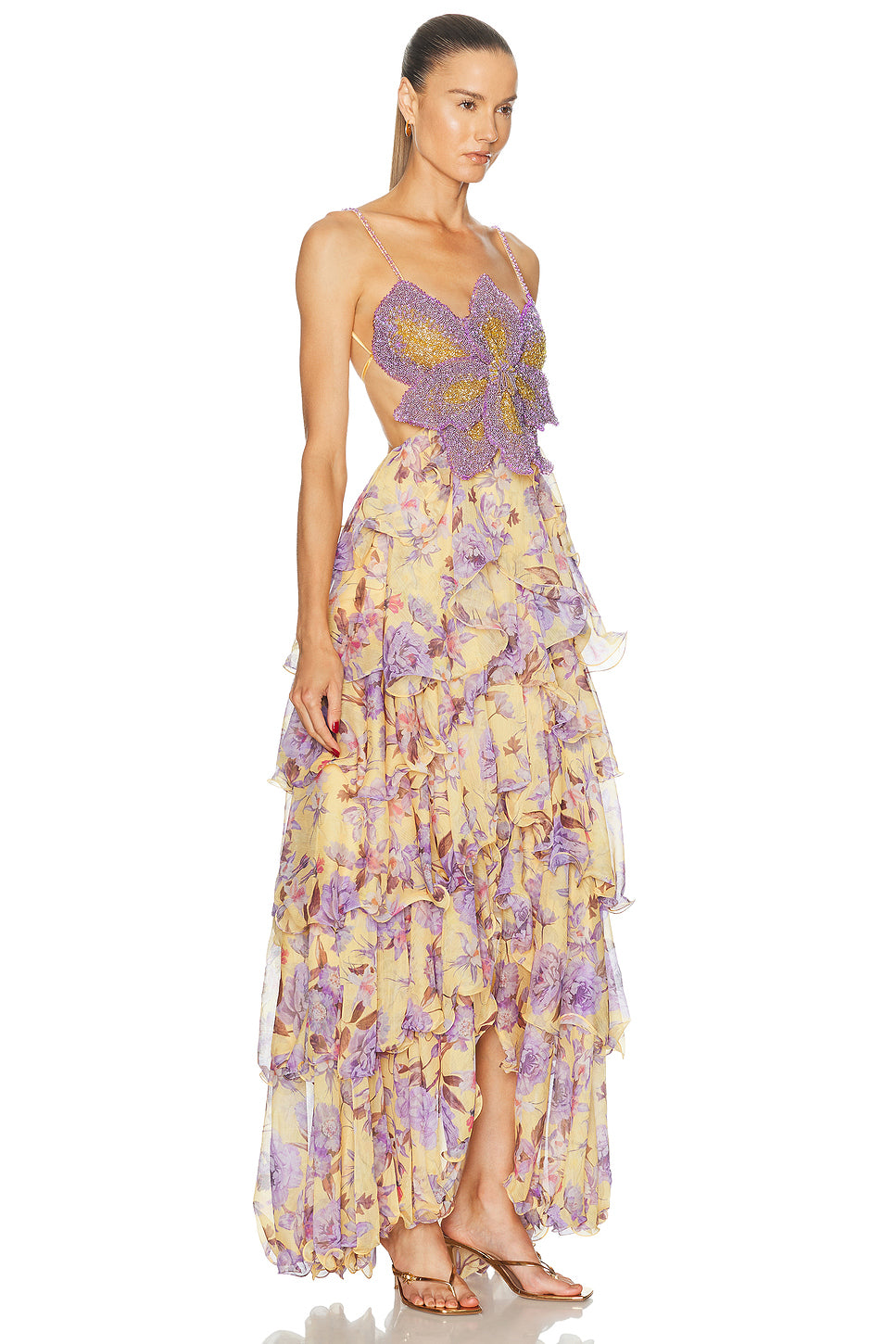 Peony Butterfly Maxi Dress