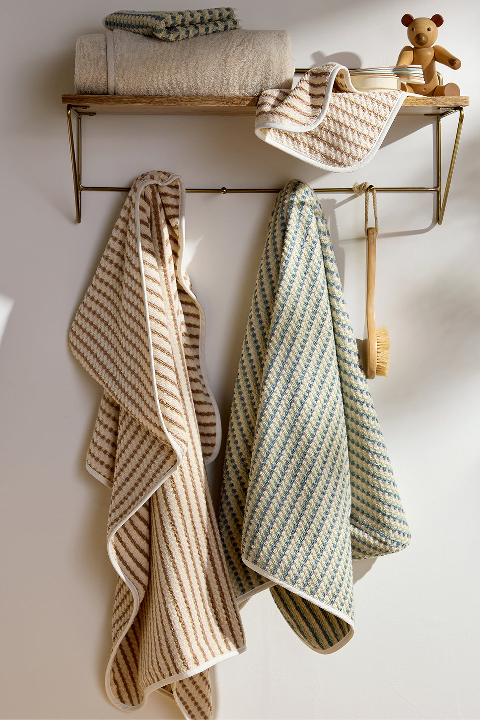 Organic Mini Mosaic Hooded Toddler Towel