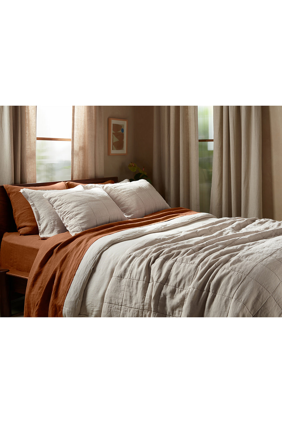 Linen Box Quilted Sham Set