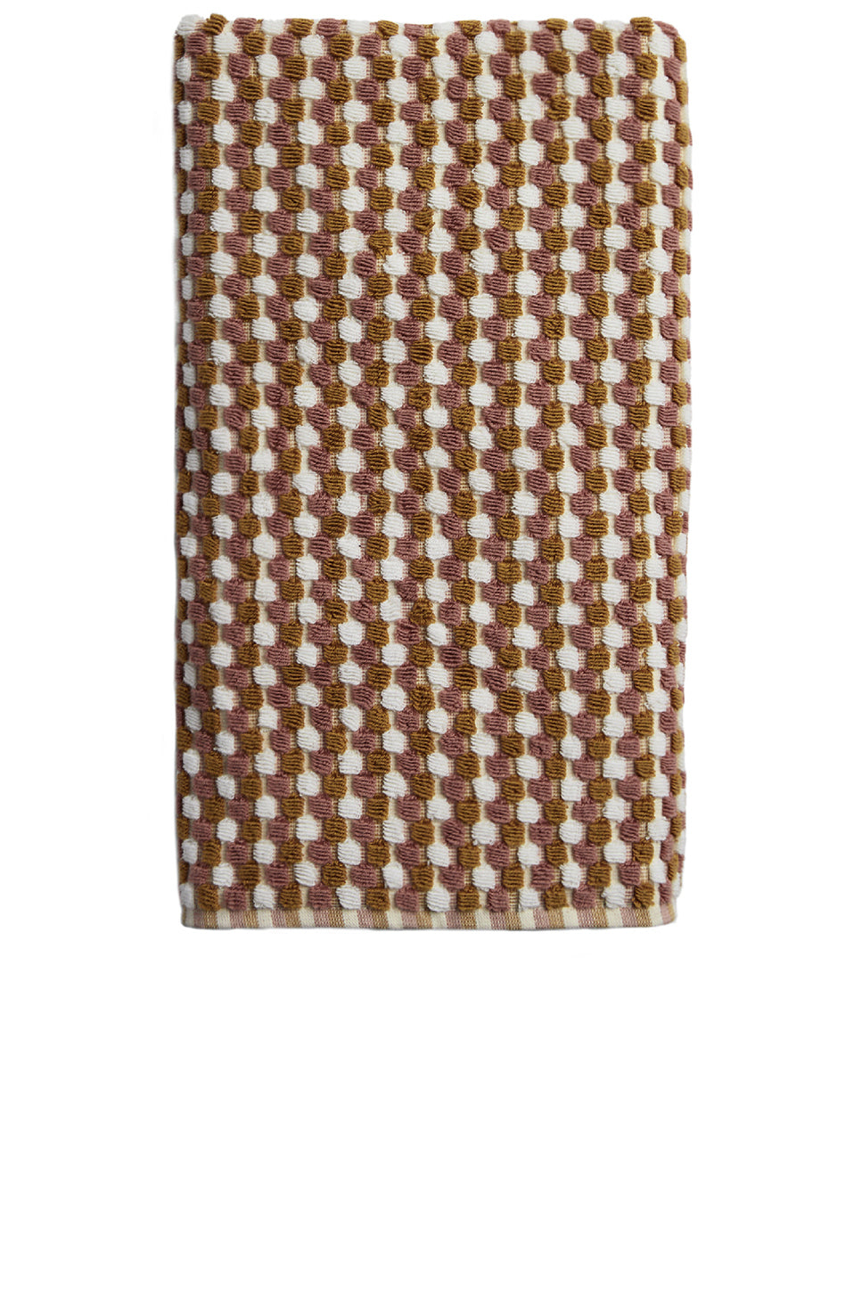 Organic Mosaic Hand Towel in Ochre & Clay