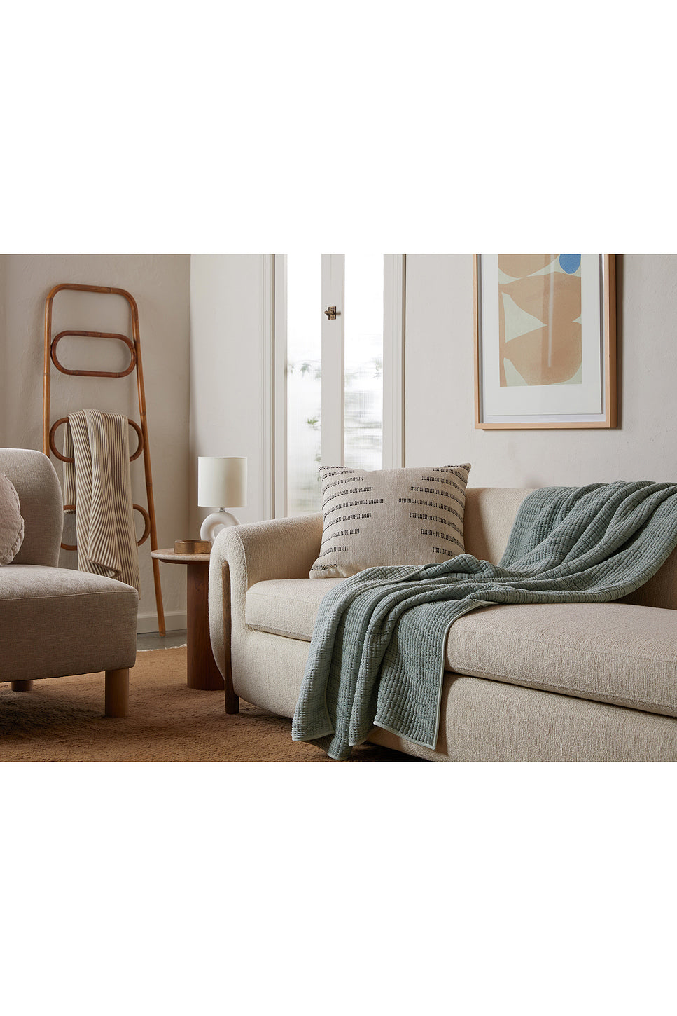 Organic Channel Gauze Throw