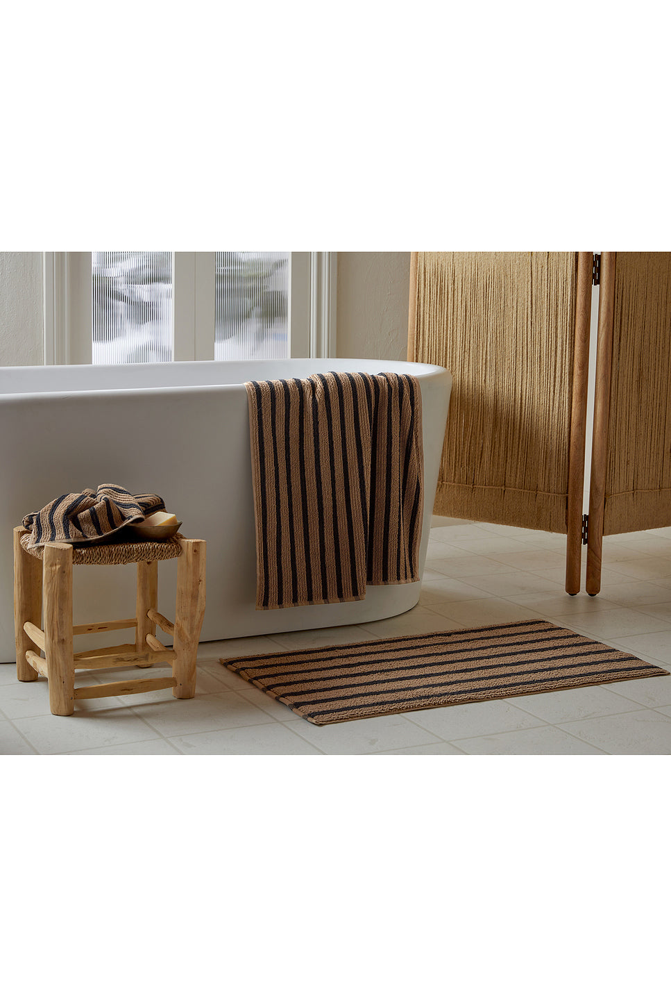 Organic Resort Stripe Tub Mat