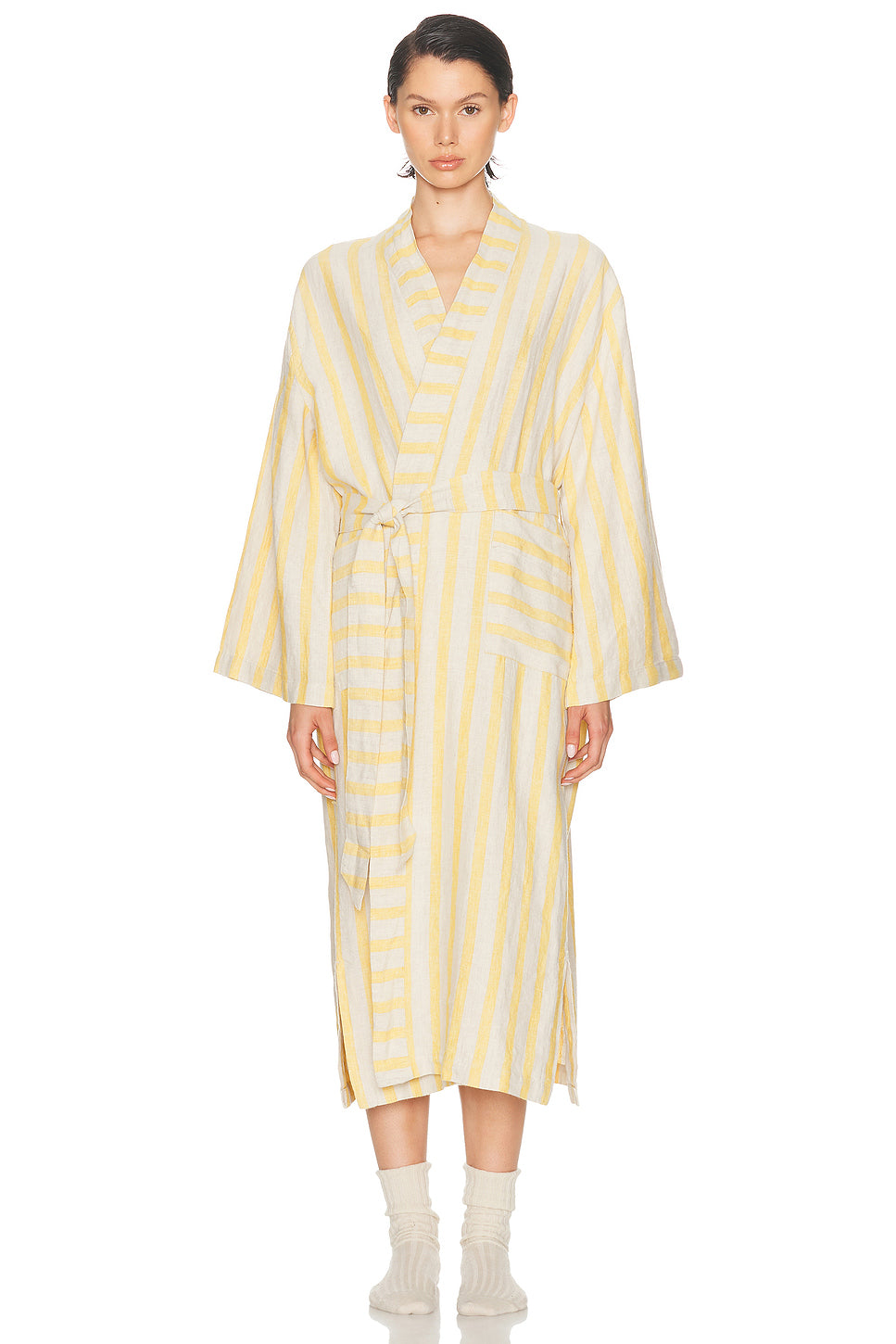 Linen Stripe Robe
