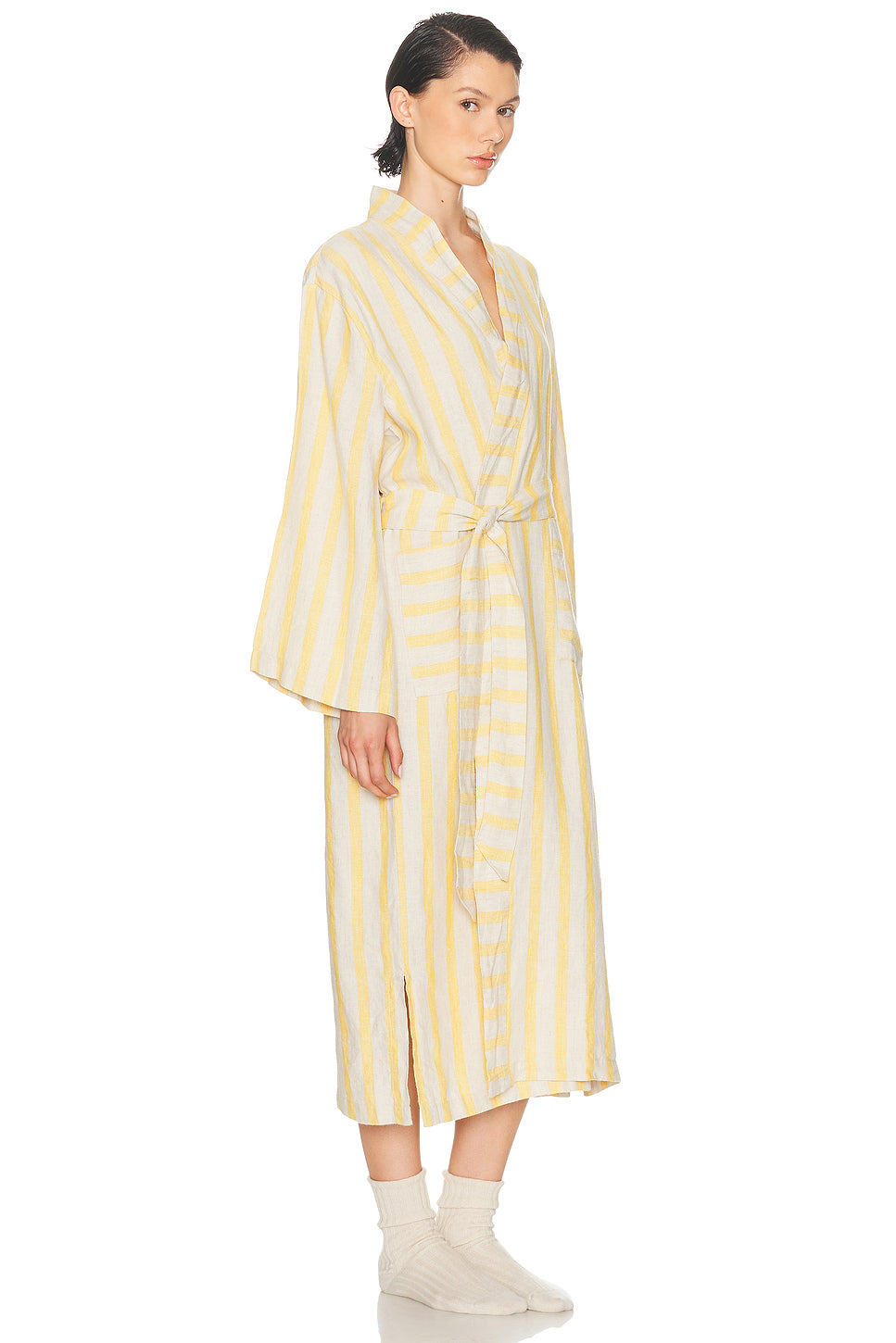 Linen Stripe Robe