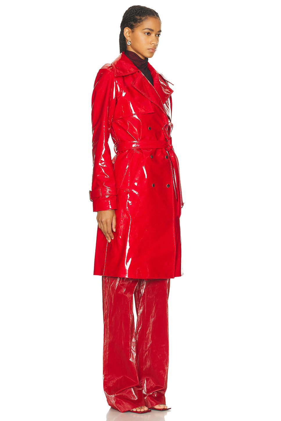 Patent Leather Trench Coat