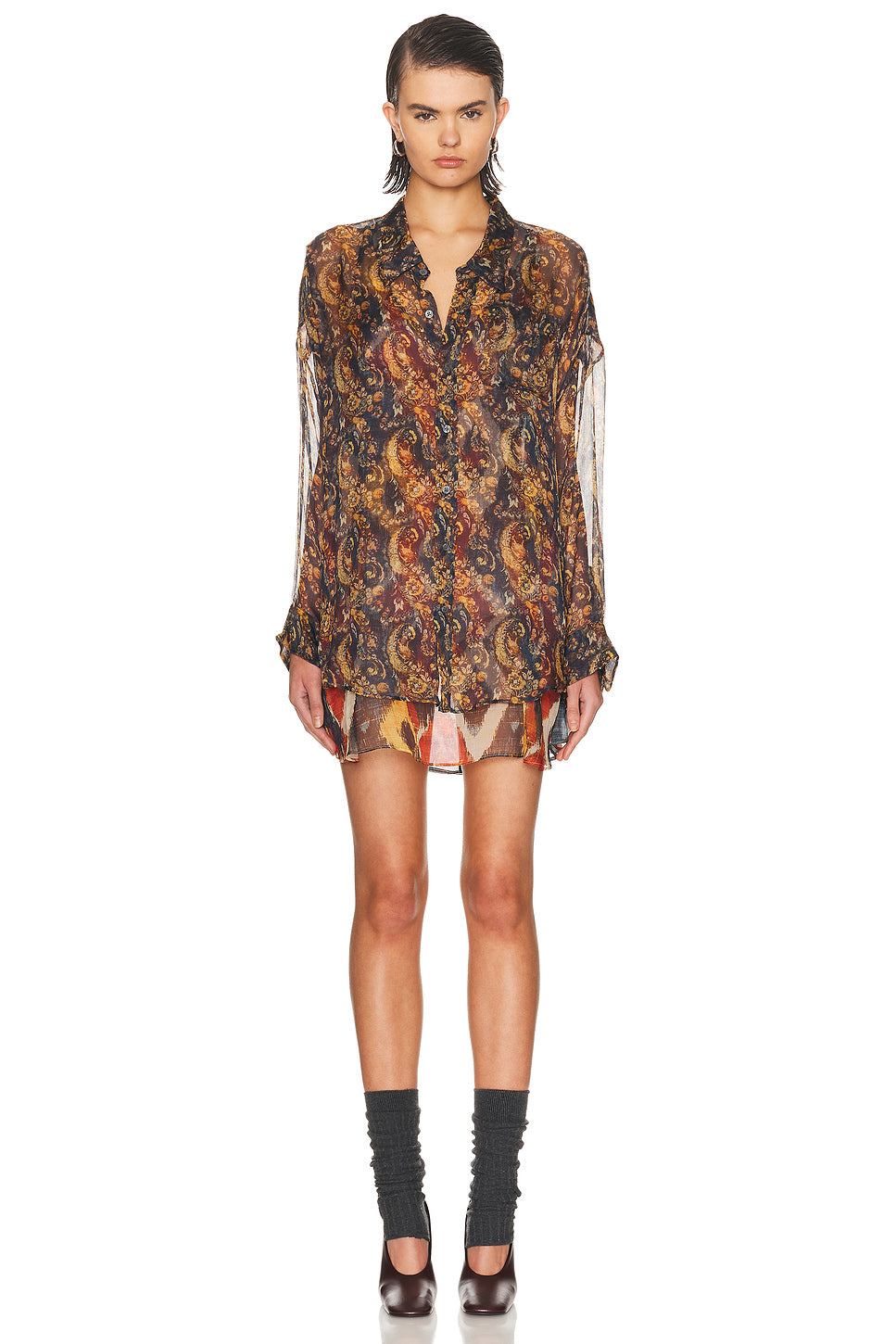 Chiffon Printed Dress Set