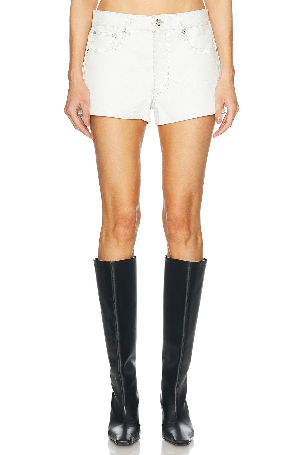 5-Pocket Leather Short