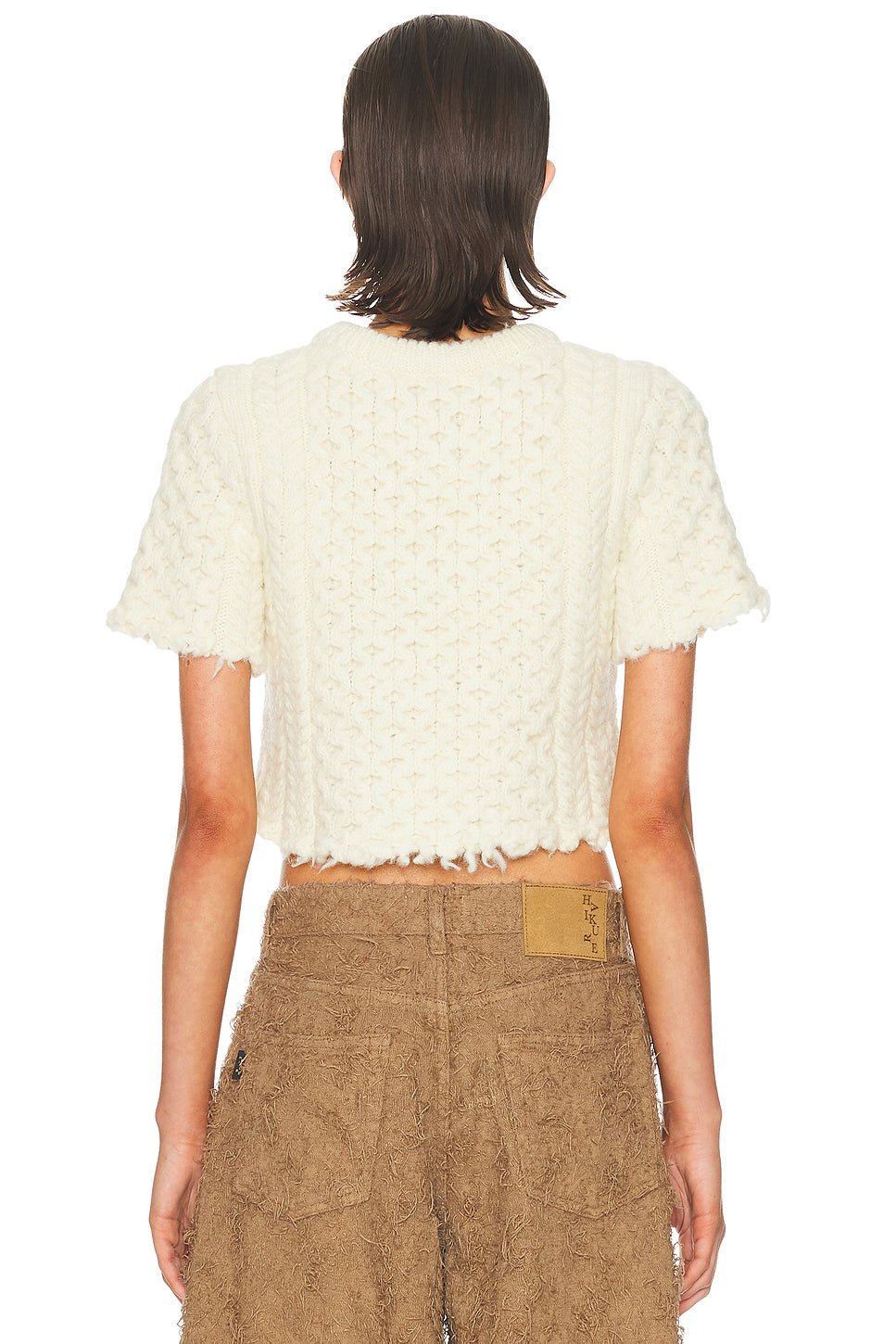 Cut-off Shrunken Fisherman Sweater