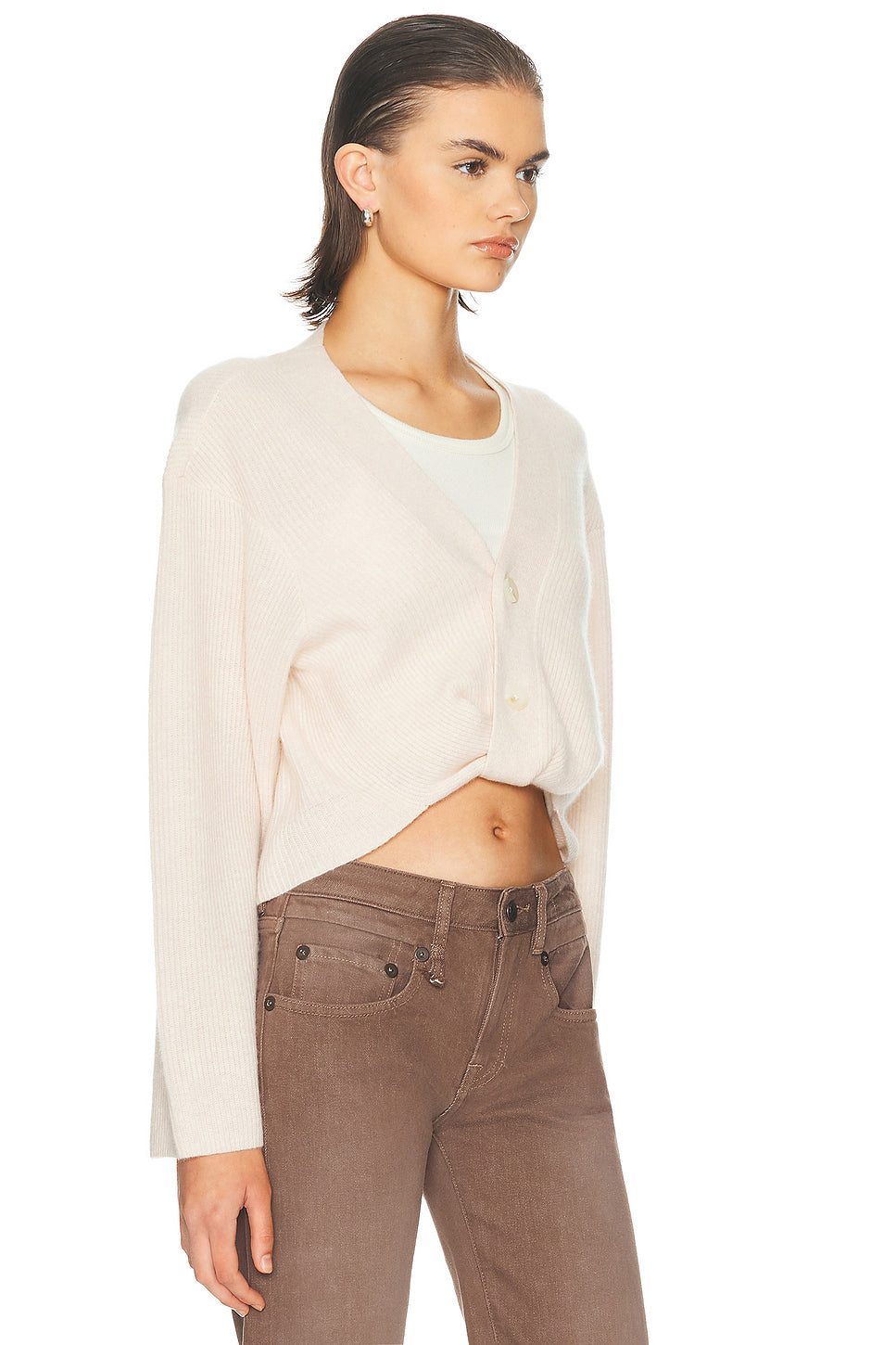 Twisted Front Ribbed Cardigan