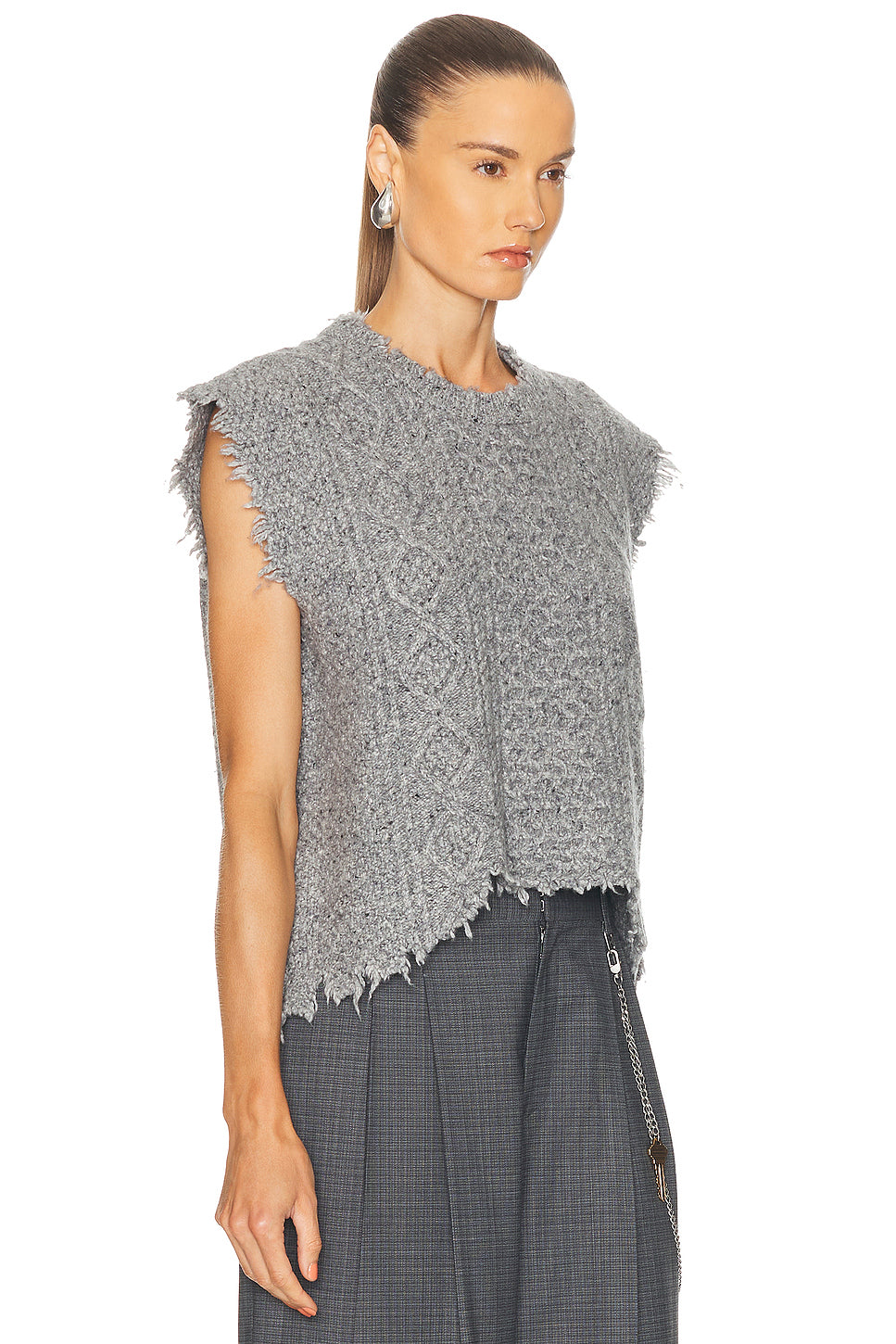 Boyfriend Cable Sweater Vest