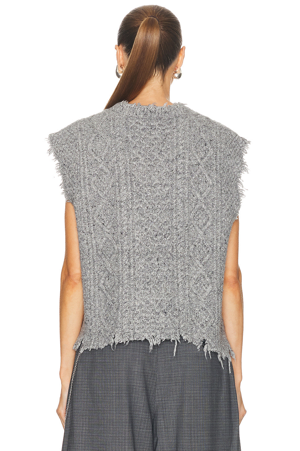 Boyfriend Cable Sweater Vest