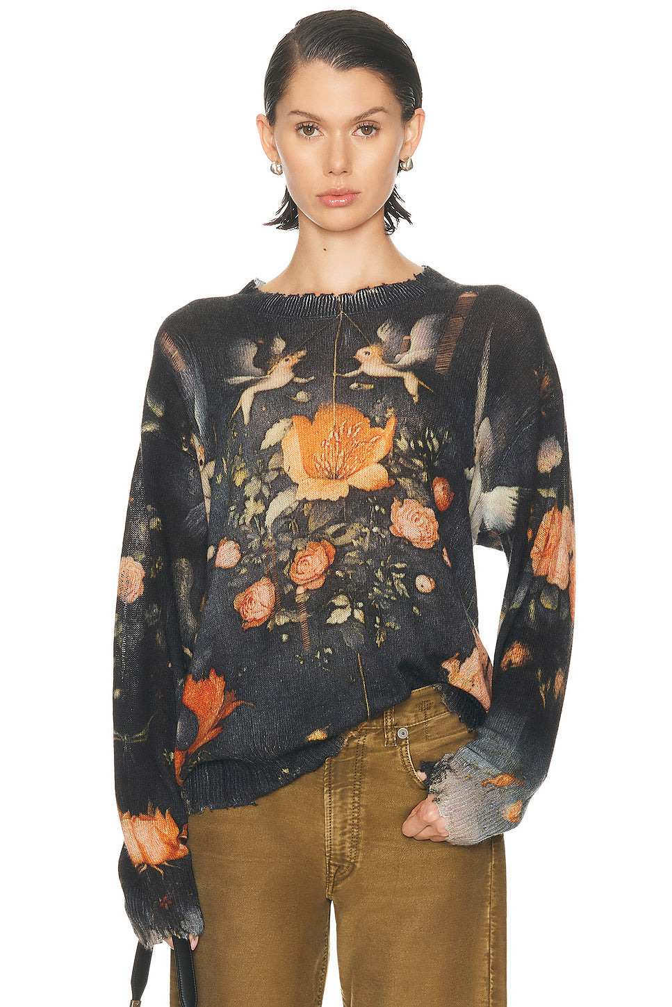 Printed Boyfriend Sweater