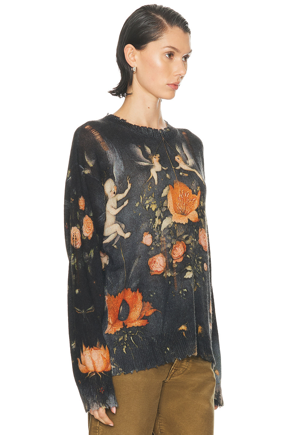 Printed Boyfriend Sweater