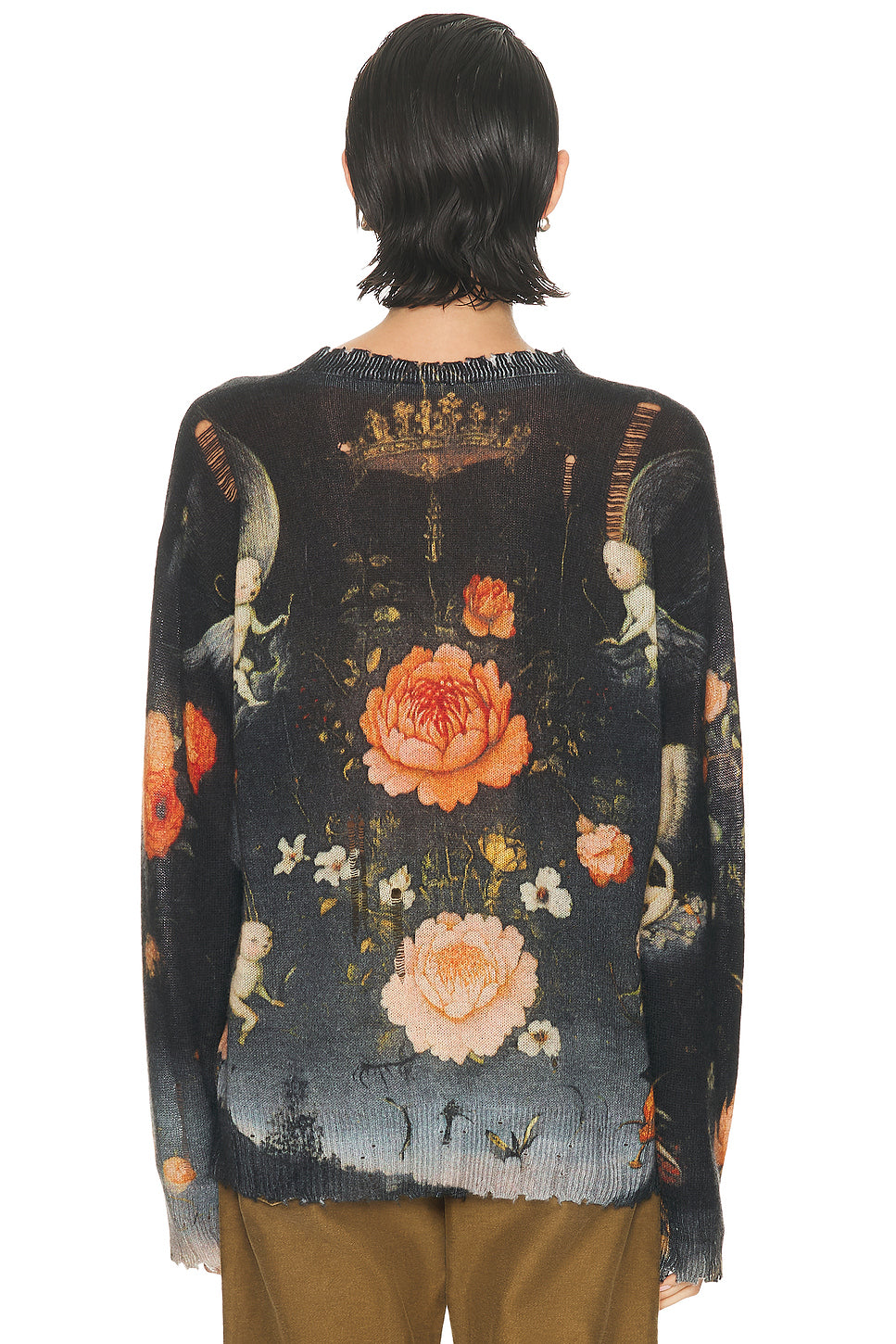 Printed Boyfriend Sweater