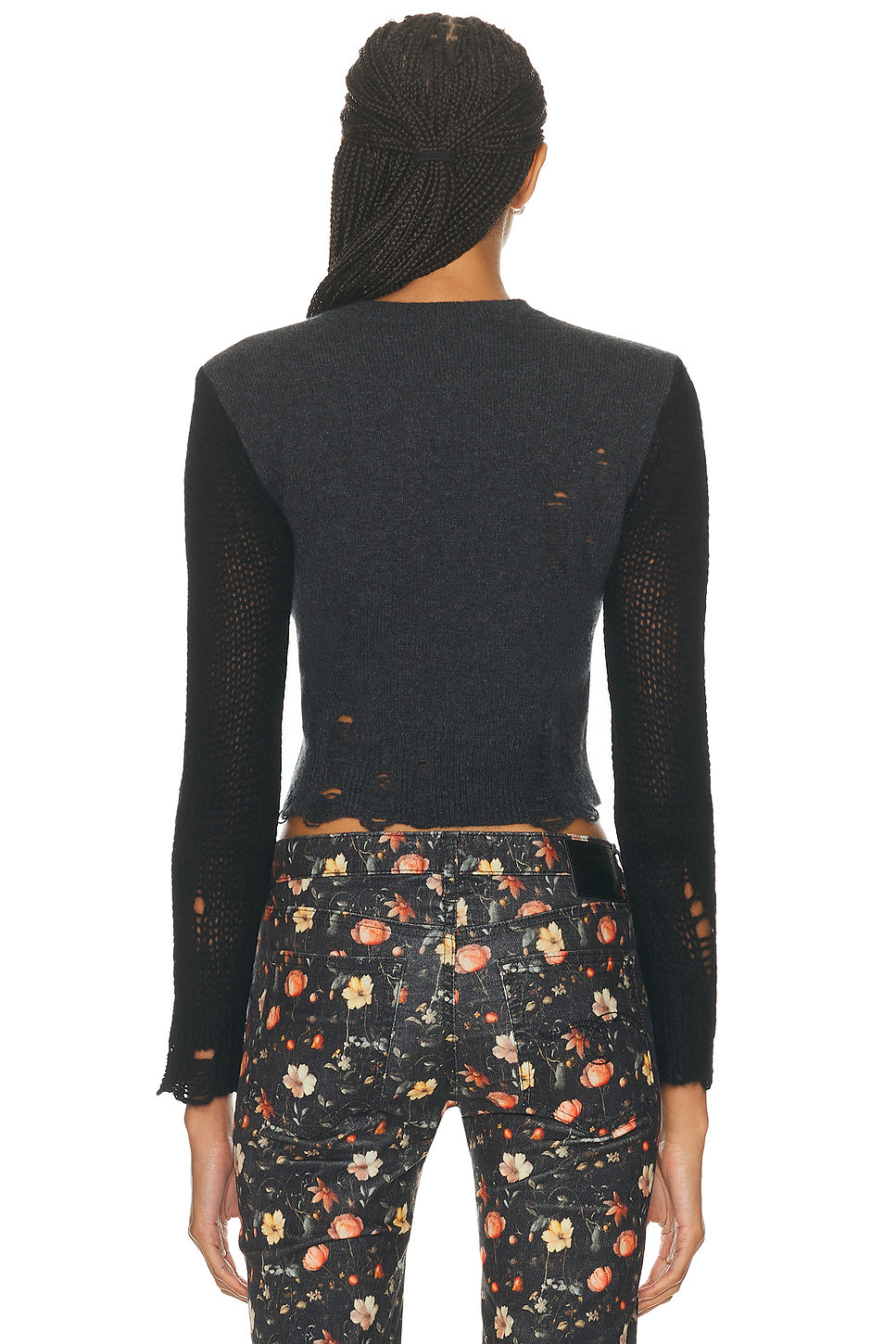 Combo Sleeve Baby Crewneck Sweater