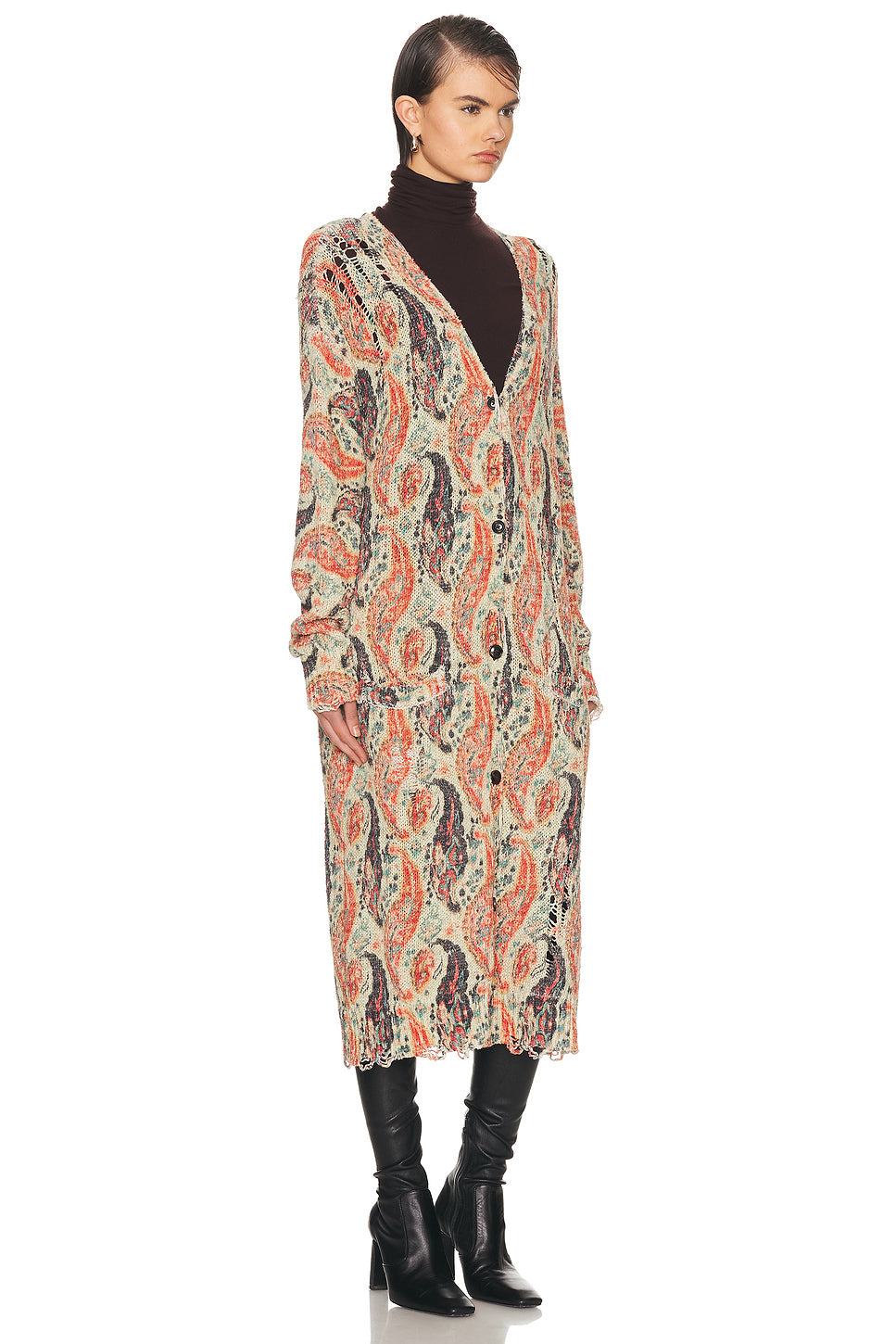 Printed Long Cardigan