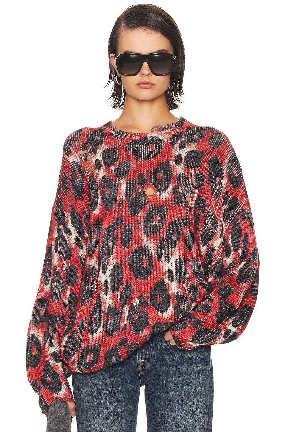 Printed Oversized Sweater