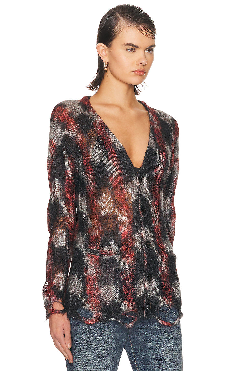 Printed Boyfriend Cardigan