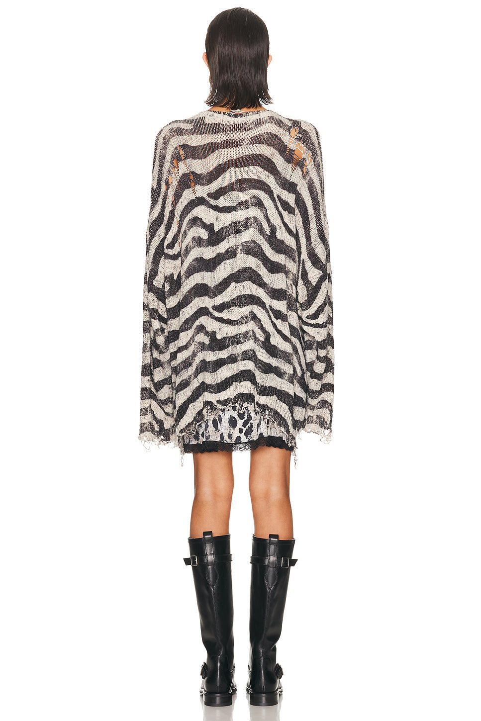 Printed Oversized Cardigan