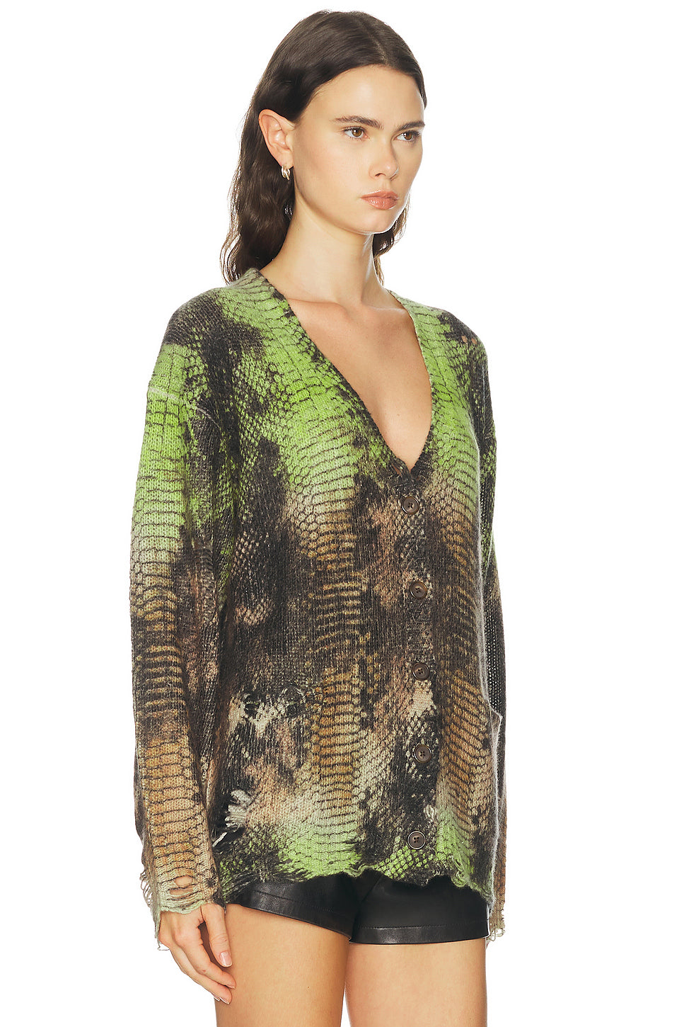 Printed Boyfriend Cardigan