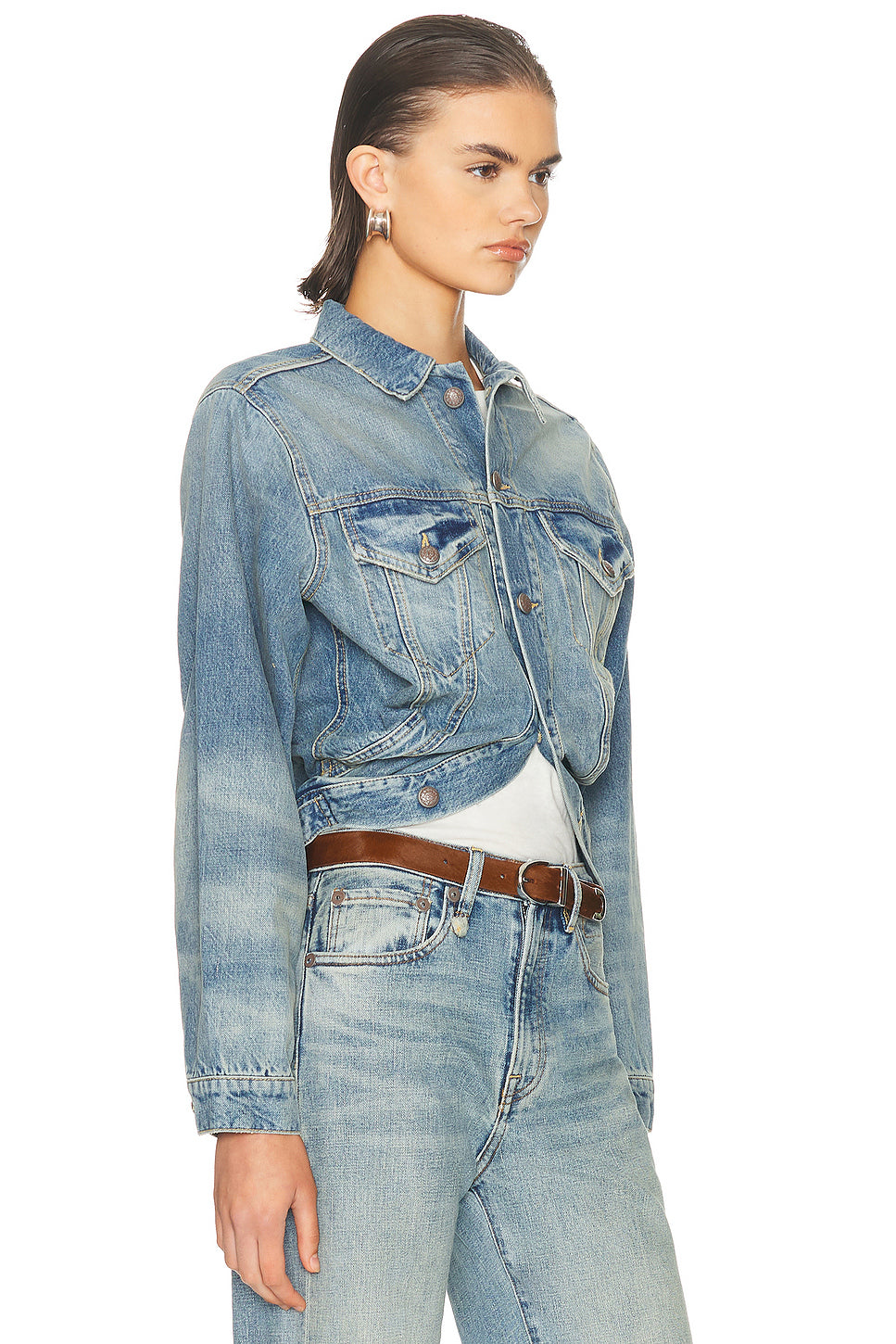 Wrap Around Trucker Jacket