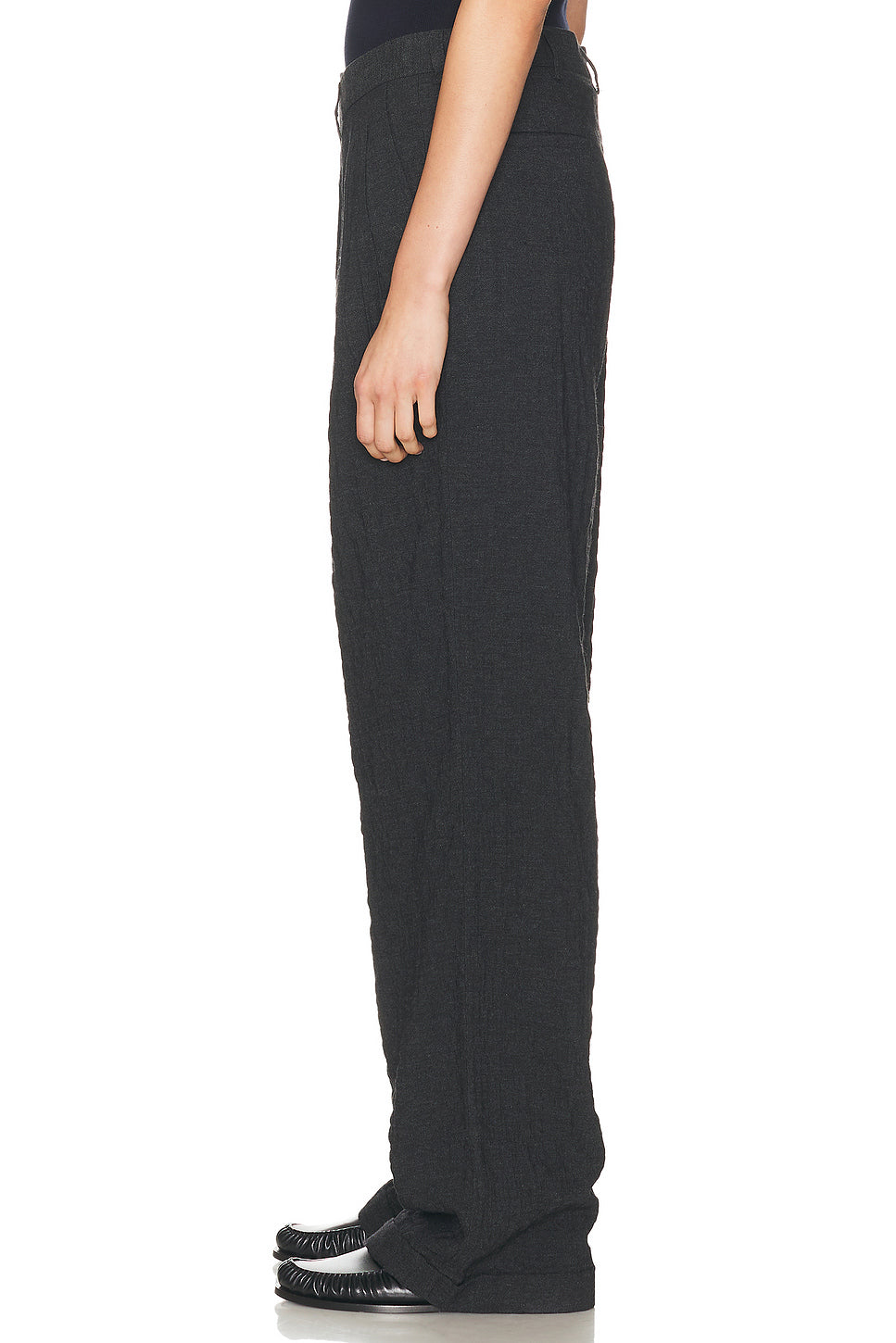 Triple Pleat Crossover Trouser