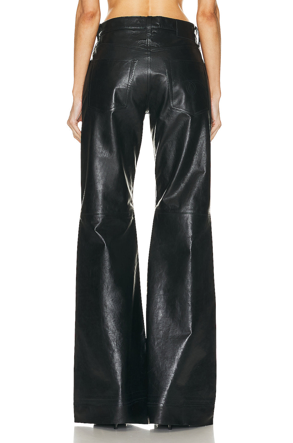 Janet Relaxed Flair Leather Pant