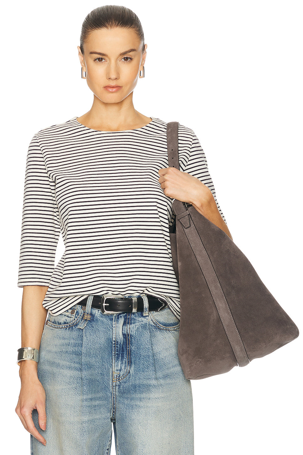 Elbow Sleeve Stripe Tee