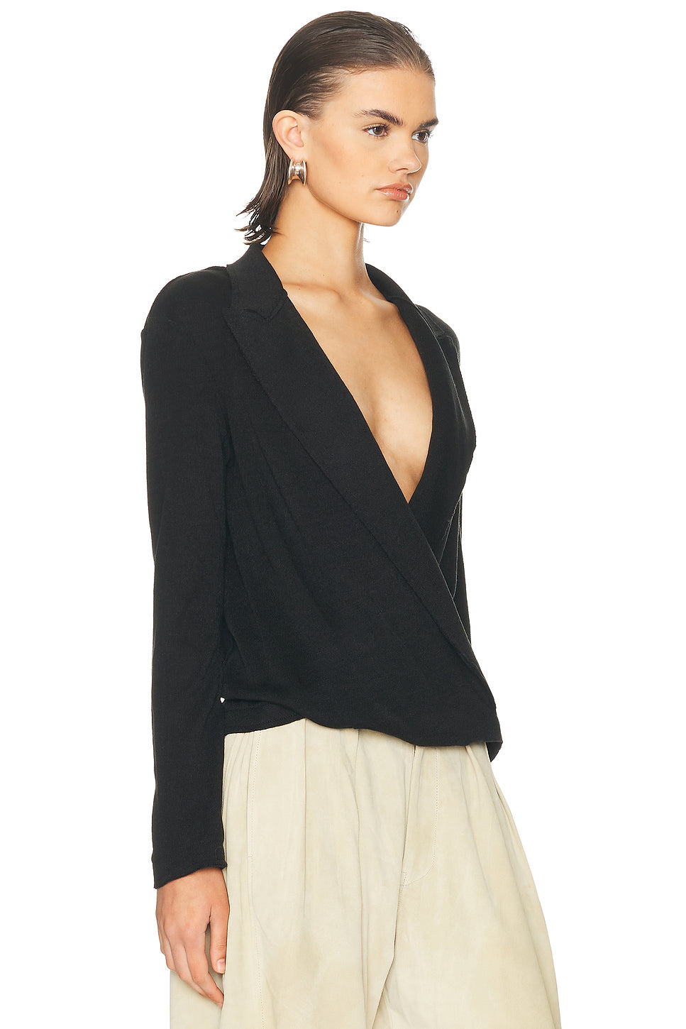 Twisted Lapel Top