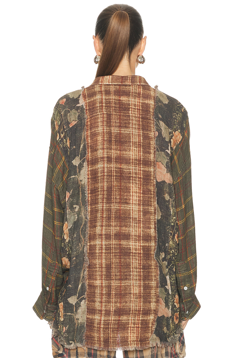 Multi-strip Drop Neck Shirt