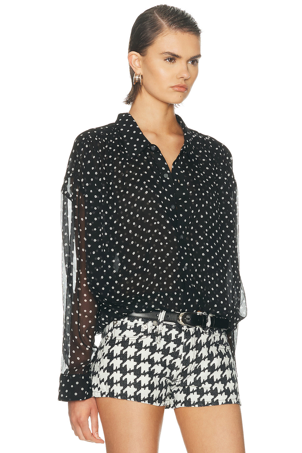 Bubble Gathered Yoke Top