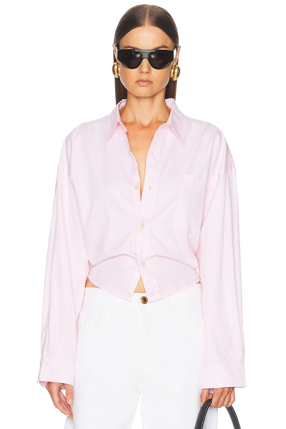 Split Hem Boyfriend Shirt