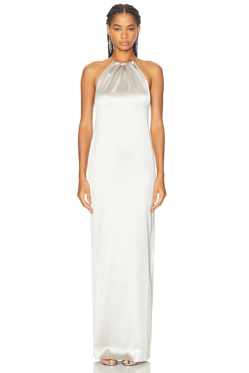 Corra Stretch Satin Evening Dress