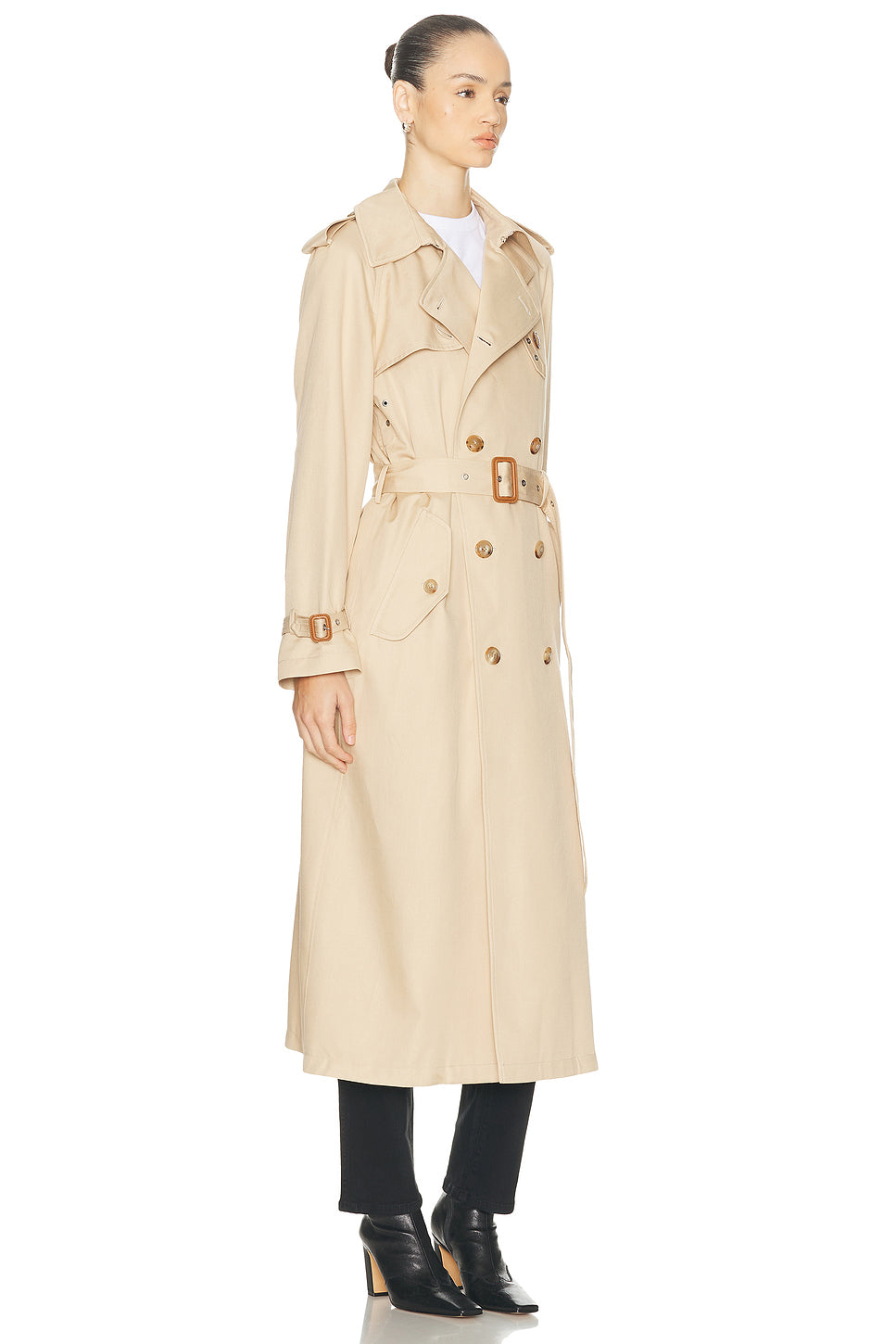 Alecia Silk-Cotton Trench Coat