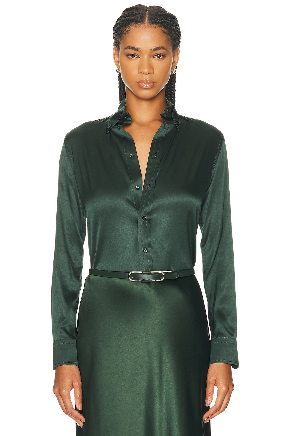 Cameron Straight Fit Silk Shirt