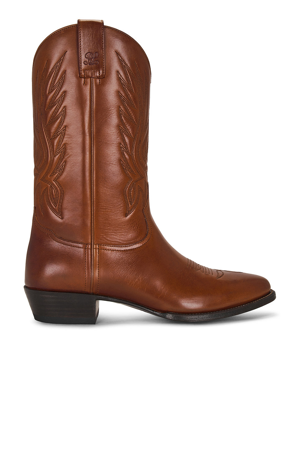 Burnished Calf Western Boots