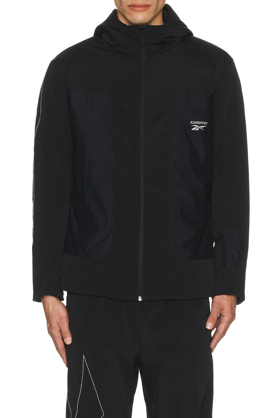 X Kanghyuk Stitched Logo Padded Jacket