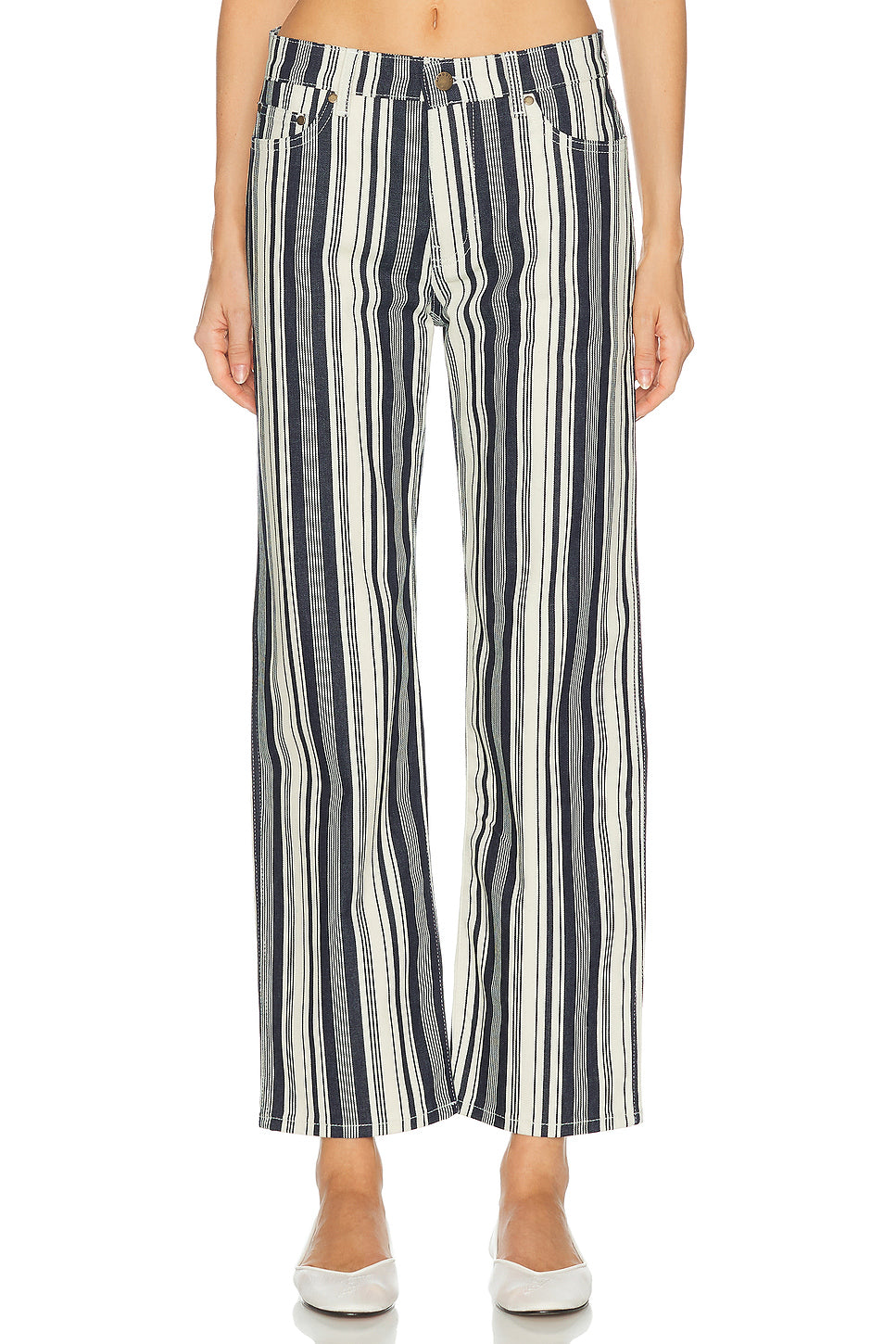Stripe Straight Leg