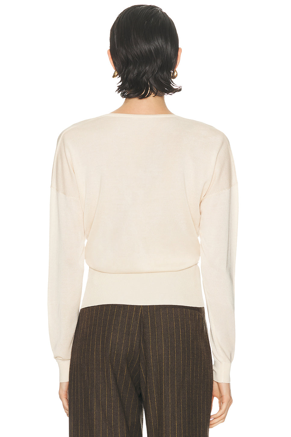 Silk Cashmere V Neck Sweater