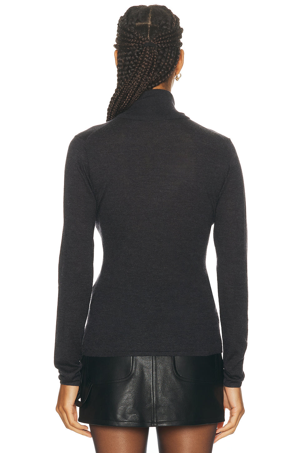 Cashmere Silk Fitted Turtleneck Sweater