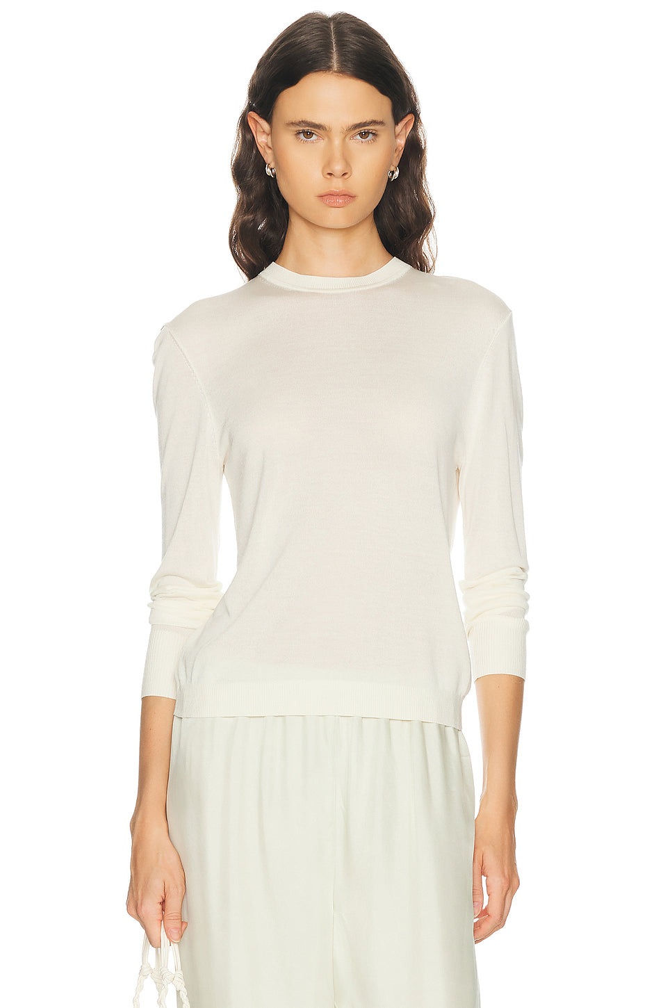 Silk Cashmere Crewneck Sweater