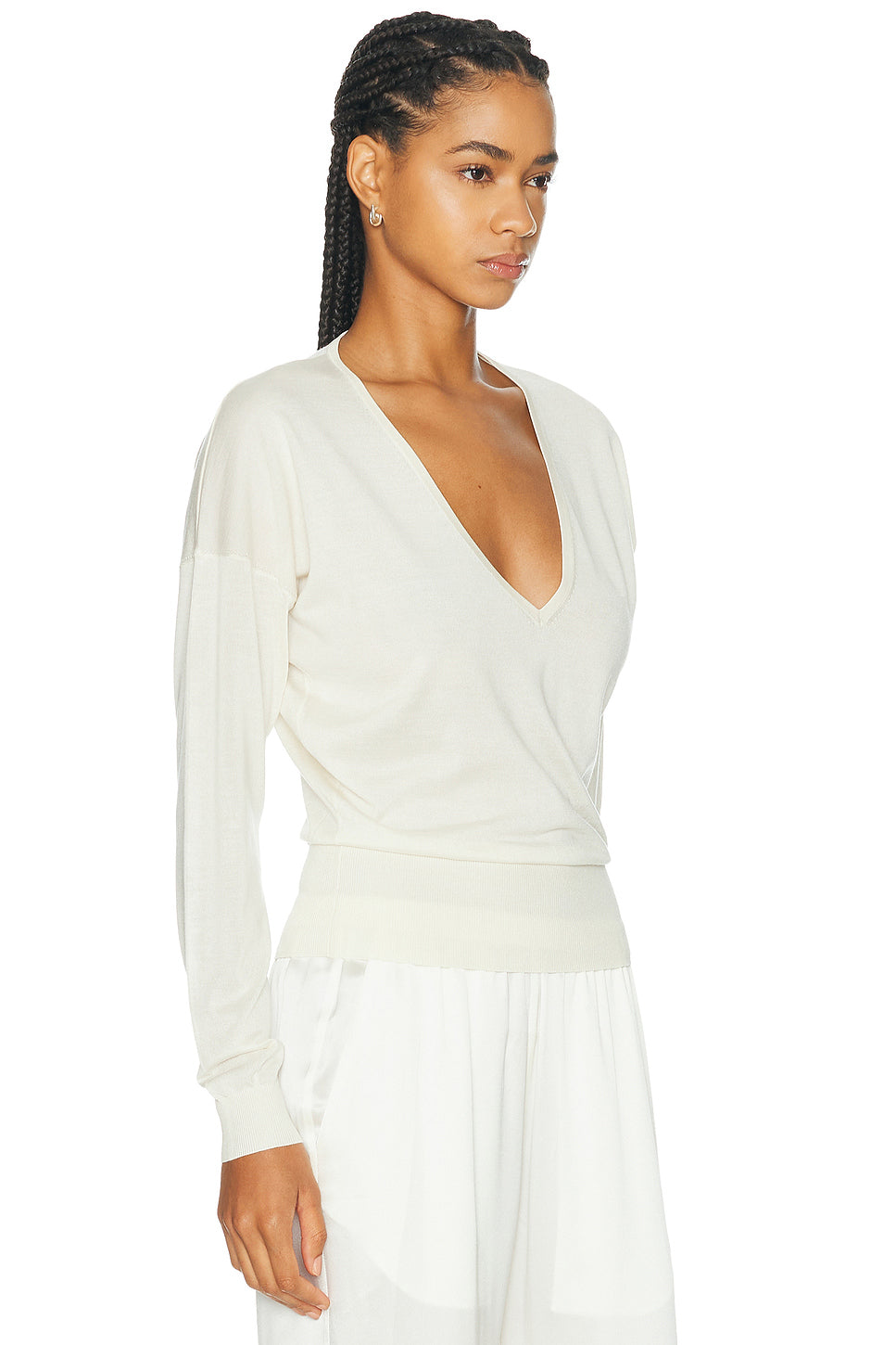 Silk Cashmere V-Neck Sweater