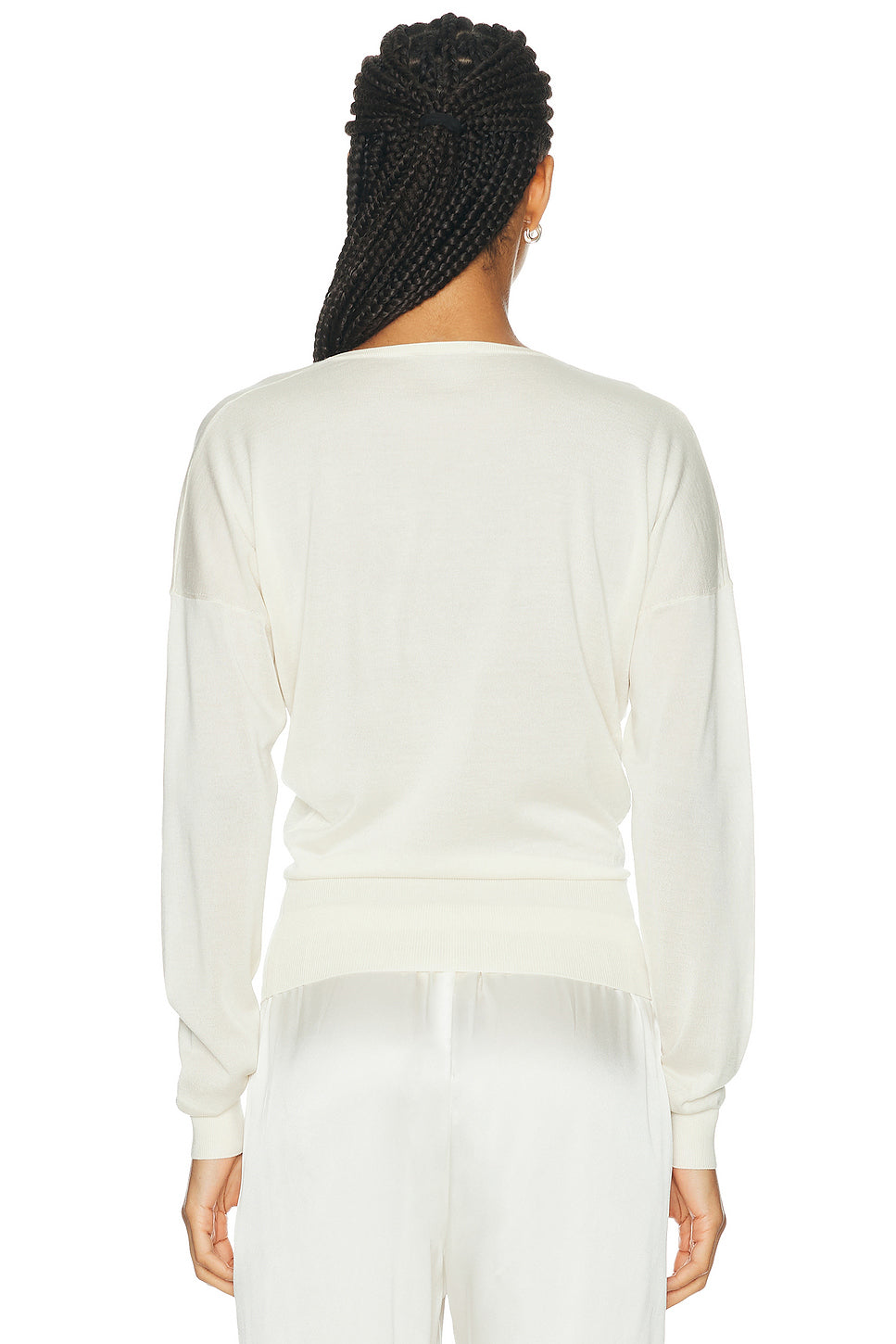 Silk Cashmere V-Neck Sweater