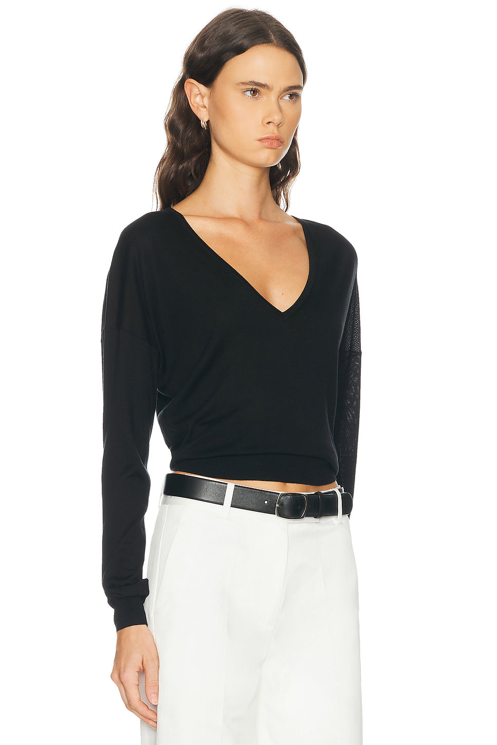Silk Cashmere V-Neck Sweater