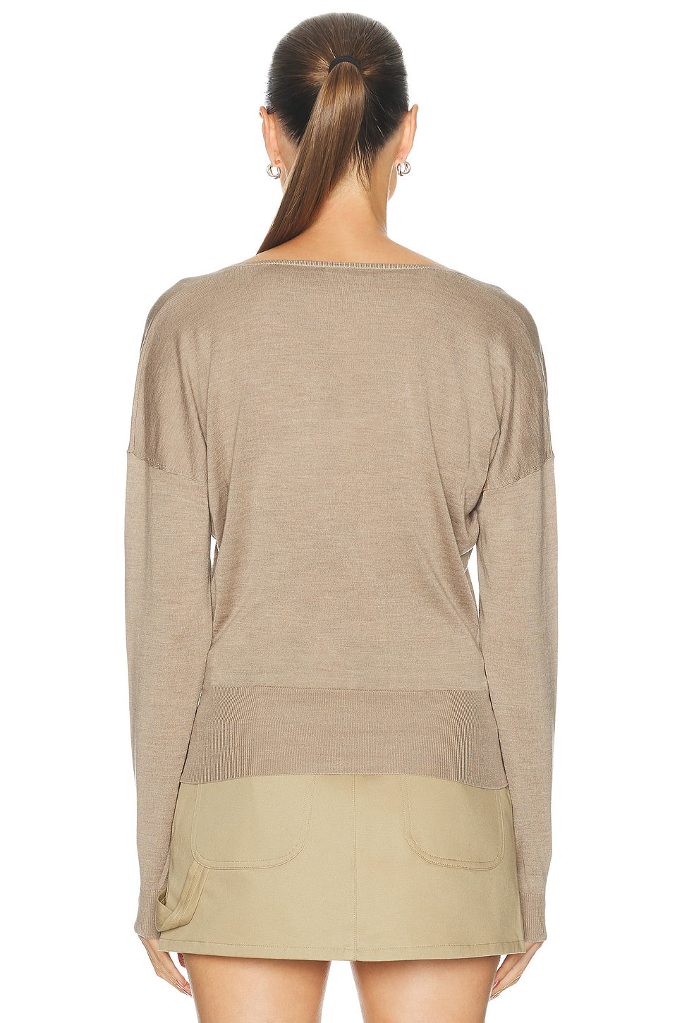 Silk Cashmere V Neck Sweater